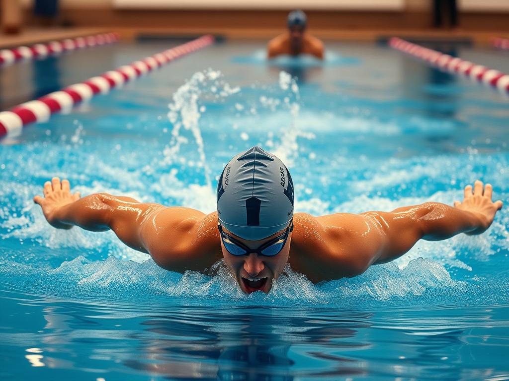 combine swimming training with fitnessфото