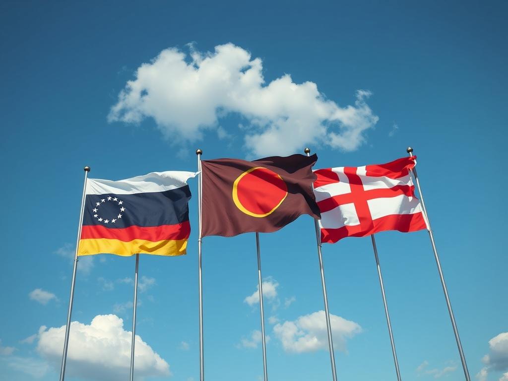 creation of flagsфото