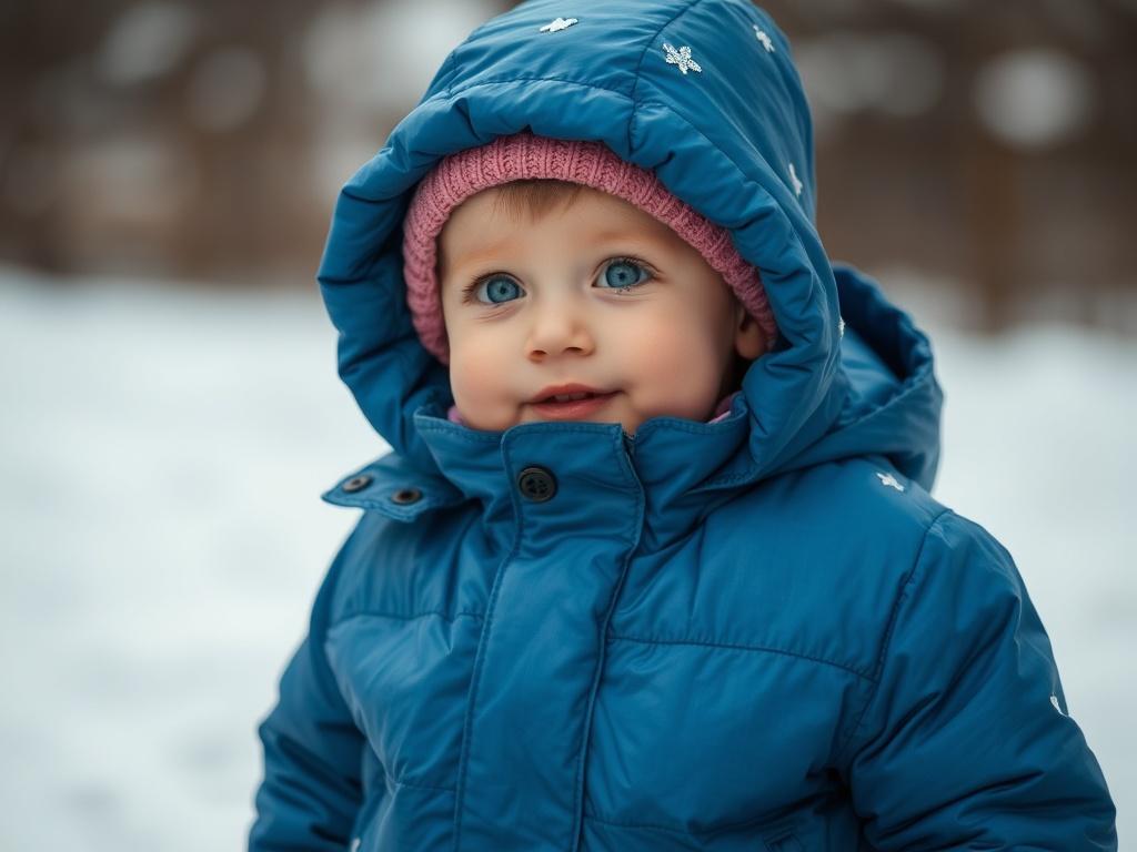 a winter jacket for a child a winter jacket for a childфото