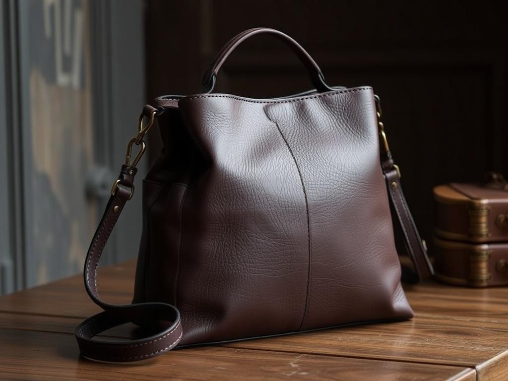 Leather women's bagфото
